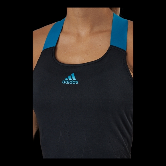 adidas - Womens Primeblue AeroKnit Y-Tank Top - Black - Picture 3 of 8